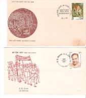 2 Cartas India Diferente Año. - Covers & Documents