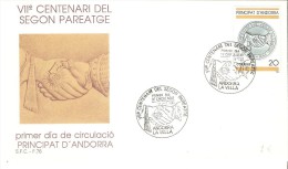 Carta De 1988 Centenari Del Segon Paratge. - Lettres & Documents