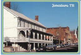 Jonesboro TN Tennessee, Business District Street Scene, Autos Truck, C1980s Vintage Postcard - Autres & Non Classés