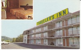 Kingsport TN Tennessee, Traveler's Inn, Room Interior View, Auto, C1970s Vintage Postcard - Other & Unclassified