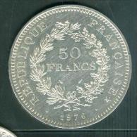 Piece 50 Francs Argent Silver , Année 1976 - Pic0302 - 50 Francs