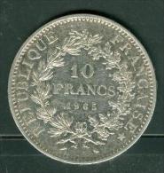 Piece 10 Francs Argent Silver , Année 1965 - Pic0501 - 10 Francs