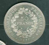 Piece 50 Francs Argent Silver , Année 1977 - Pic0502 - 50 Francs