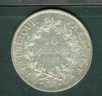 Piece 10 Francs Argent Silver , Année 1967 - Pic0601 - 10 Francs