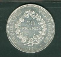 Piece 50 Francs Argent Silver , Année 1976 - Pic0701 - 50 Francs