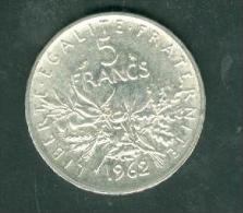 Piece 5 Francs Argent Silver , Année 1964   - Pic1003 - 5 Francs