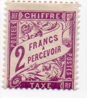 Timbre "TAXE" - 1893-1935 - N° 42 -  62 F  Violet - Neuf - Charnière Propre - Parfait état - - 1876-1898 Sage (Type II)