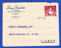 ENVELOPPE LAMY LIMITADA, LANIFICIOS - RUA DOS DOURADORES, LISBOA - Lettres & Documents