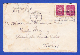 ENVELOPPE -- CACHET - CORREIOS II . LISBOA - 31.VII.1951 - Lettres & Documents