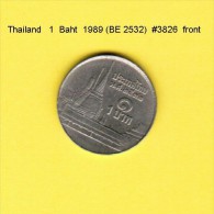 THAILAND   1  BAHT 1989 (BE 2532)  (Y # 183) - Thaïlande