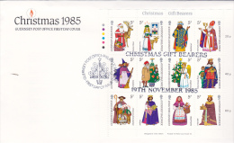 Great Britain  Guernsey 1985 Christmas FDC - Non Classificati