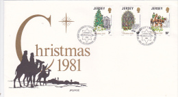 Great Britain  Jersey 1981 Christmas FDC - Non Classés