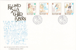 Great Britain Isle Of Man 1989 Christmas FDC - Ohne Zuordnung