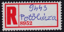 Bianco REGISTERED LETTER / COVER - Vignette Label - USED - Hungary 1980's - Petőháza - Timbres De Distributeurs [ATM]