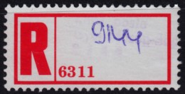 Bianco REGISTERED LETTER / COVER - Vignette Label - USED - Hungary 1980´s - Kóny - Machine Labels [ATM]