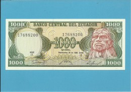 ECUADOR - 1000 SUCRES - 29.09.1986 - Pick 125a - Série IT - UNC. - Ecuador