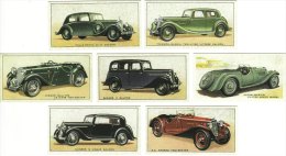 6 Cigarette Cards John Player Motor Cars 1936 + 1 2nd Series 1937 Replicas - Player's