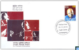 Sri Lanka Stamps 2013, Dr. Premasiri Khemadasa, Music, FDC - Sri Lanka (Ceylon) (1948-...)