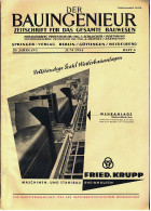Der Bauingenieur  -  Nr. 6 Von 1954  -  Wehranlage Niederaichbach ( Isar ) - Längsentlüftung Für Eisenbahn- Autotunnels - Andere & Zonder Classificatie