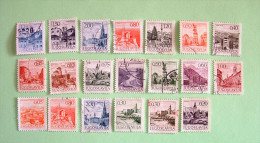 Yugoslavia 1971/73 Buildings Landscapes River Bridge Tower Statue - Used Stamps