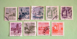 Yugoslavia 1975/77 Buildings Houses Statue Tower Church - Used Stamps