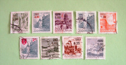 Yugoslavia 1978/83 Buildings Houses Towers Church Mosque - Overprinted Stamps - Used Stamps