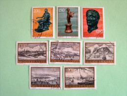 Yugoslavia 1971/73 Art Sculpture Paintings Old Engravings City Old View - Oblitérés