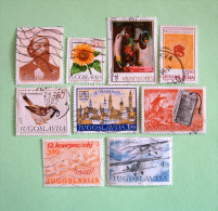 Yugoslavia 1981/82 Bomb Flower Sunflower Painting Bird Sparrow Plane Planes Varazdin - Used Stamps