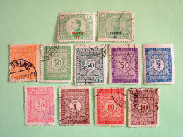 Yugoslavia 1921/22 King Alexander Nummers - Due Stamps - Usati