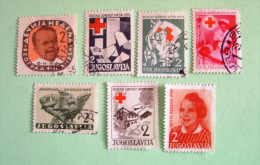 Yugoslavia 1953/56 Red Cross Nurses Childs Flag Goose - Tax Stamps - Used Stamps