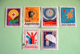 Yugoslavia 1970 Tuberculosis Labels - Child Red Cross Flower - Oblitérés