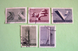 Yugoslavia 1974 Sculptures Memorial Tower Abstract Stone Zivkovic - Used Stamps