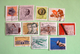Yugoslavia 1979/80 Minerals Marshal Tito Coin Lens University Letter Olympics Fencing Escrime - Used Stamps