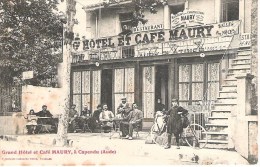 11 -  CAPENDU :GRAND HOTEL ET CAFE MAURY .BELLE ANIMATION . - Capendu