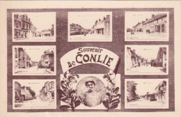 CPA 72 @ CONLIE @ 7 Vues De Cartes Souvenir - Conlie