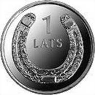 Latvia 1 Lats Horseshoe LUCKY COIN 2010 UNC TYPE 1 - Lettonia