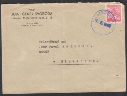 C00997 - Czechoslovakia (1945) Liberec 1 ("nationalized" Postage Postmark - German Text Removed!) - Brieven En Documenten