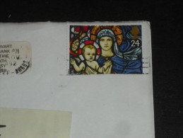 LETTRE GRANDE BRETAGNE GREAT BRITAIN AVEC YT 1641 - NOEL - MERE ENFANT - VITRAIL - - Cartas & Documentos