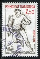 ANDORRE FRANÇAIS  303° 2,60f  Rouge Et Brun Coupe Du Monde De Football (10% De La Cote + 0,15€) - Used Stamps
