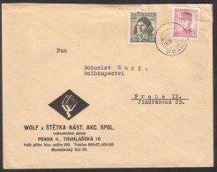 C01038 - Czechoslovakia (1945) Praha ("nationalized" Postage Postmark - German Text Removed!) - Covers & Documents