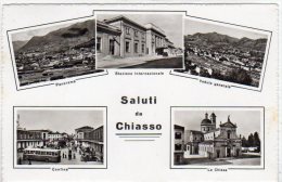SALUTI DA CHIASSO - VEDUTINE - F/P - V:1957 - Chiasso