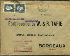 FRANCE - MARIANNE DULAC - N° 696 (2) / LR PROVISOIRE DE BORDEAUX LE 18/8/1946, POUR BORDEAUX - TB - 1944-45 Marianne Of Dulac