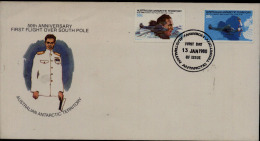 Territorio Antartico Australiano 1980 FDC YT35-36. Aniversario 50 Del Primer Vuelo Sobre El Polo Sur.  See Description - Antarctic Expeditions