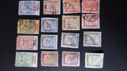 Hongrie 1914 Lot De 16 Timbres Usagés  Ad To Flood Victims Imprimés Hadi Segely - Oblitérés