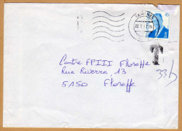 Enveloppe Cover Brief Taxe Tamines Floreffe - Brieven En Documenten