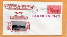 USS Flying Fish SS-229 Submarine 1953 Cover - Duikboten