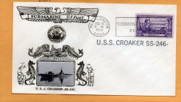 USS Croaker SS-246 Submarine 1953 Cover - Sottomarini