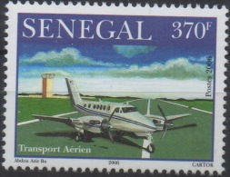 Sénégal 2006 - 370 F Avion Airplane Flugzeug Jet Hélice Propeller Air Transport Transport Aérien Neuf ** MNH RARE Scarce - Airplanes