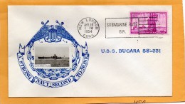 USS Bugara SS-331 Submarine 1954 Cover - Submarines