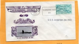 USS Dogfish SS-350 Submarine 1953 Cover - Sous-marins